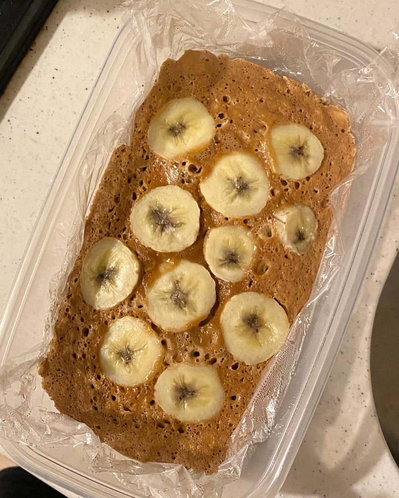 超簡単バナナプロテインケーキ🍌