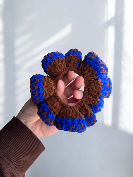 うねうねシュシュ - Brown × Blue