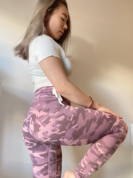 Camo Origin Leggings - Rose wood