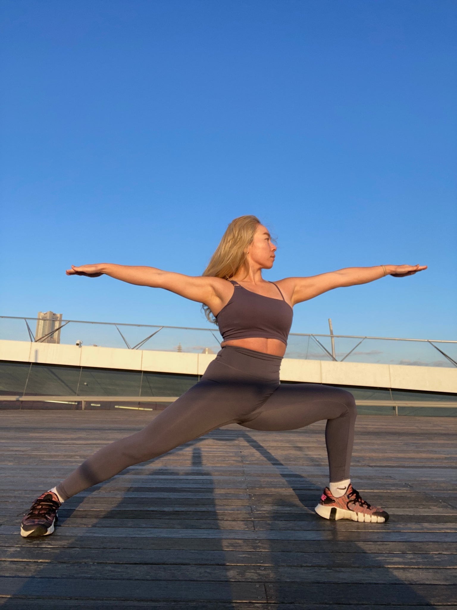 Sustainable leggings - Foggy blue