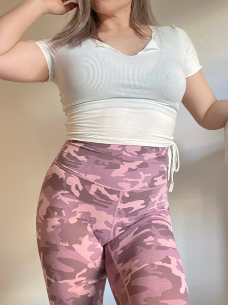 Camo Origin Leggings - Rose wood